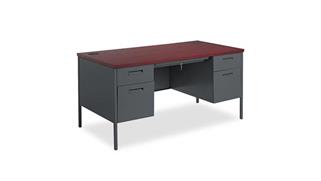 Executive Desks HON 60" W x 30" D x 29-1/2"H Double Pedestal Desk