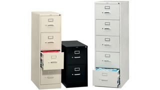 File Cabinets Vertical HON 5 Drawer Letter Size Vertical File