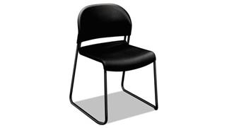 Side & Guest Chairs HON Black with Black Finish Legs Guest Chairs - 4/Pk