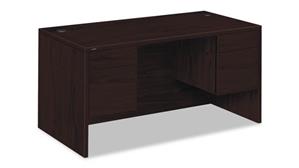 Executive Desks HON 60" W x 30" D x 29-1/2"H, 3/4-Height Double Pedestal Desk
