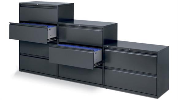 File Cabinets HON 42inW 3 Drawer Lateral File