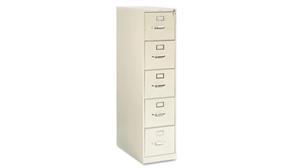 File Cabinets Vertical HON 26-1/2in D Five-Drawer, Full-Suspension Letter File