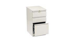 Mobile File Cabinets HON 20in D Three Drawer Mobile File