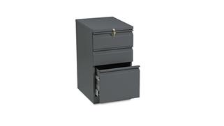 File Cabinets Vertical HON 19-7/8" D Efficiencies Mobile Pedestal File w/One File/Two Box Drawers
