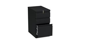 Mobile File Cabinets HON 23in D Three Drawer Mobile File