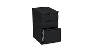 Mobile File Cabinets HON 23" D Three Drawer Mobile File
