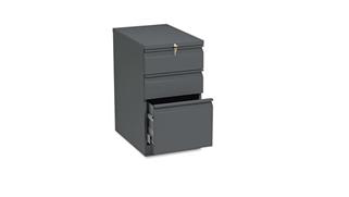 Mobile File Cabinets HON 22-7/8" D Efficiencies Mobile Pedestal File with One File/Two Box Drawers