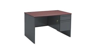 Steel & Metal Desks HON 48" Single Pedestal Steel Desk