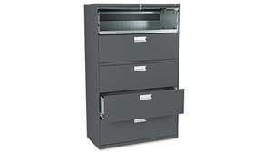 File Cabinets Lateral HON 42" W 5 Drawer Lateral File