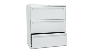 File Cabinets HON 36in W 3 Drawer Lateral File