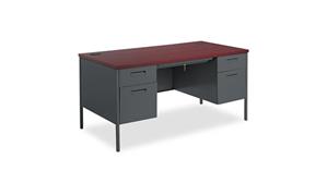 Executive Desks HON 60in W x 30in D x 29-1/2in H Double Pedestal Desk