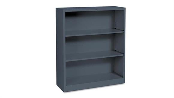 Bookcases HON 34-1/2" W x 12-5/8" D x 41"H Three-Shelf Metal Bookcase