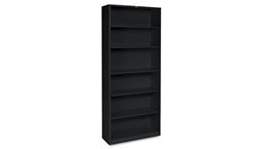 Bookcases HON 34-1/2in W x 12-5/8in D x 81-1/8in H Six-Shelf Metal Bookcase