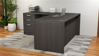 L Shaped Desks Heartland Group 66" x 78" Double Pedestal L Shaped Desk