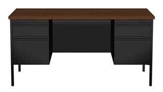 Steel & Metal Desks Hirsh Industries 30" X 60" Double Pedestal Desk