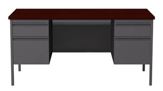 Steel & Metal Desks Hirsh Industries 30" X 60" Double Pedestal Desk