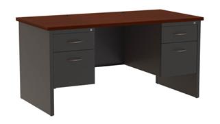 Steel & Metal Desks Hirsh Industries 30"x60" Double Pedestal Desk