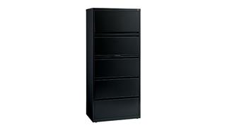 File Cabinets Lateral Hirsh Industries 30in W Five Drawer Lateral File