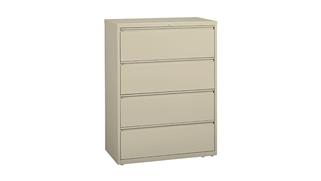 File Cabinets Lateral Hirsh Industries 42in W Four Drawer Lateral File