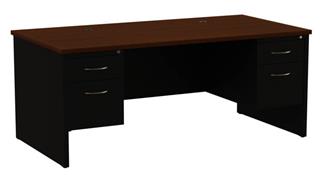 Steel & Metal Desks Hirsh Industries 36"x72" Double Pedestal Desk