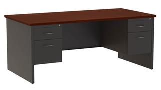 Steel & Metal Desks Hirsh Industries 36"x72" Double Pedestal Desk