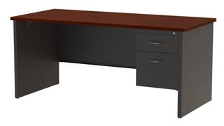 Steel & Metal Desks Hirsh Industries 30"x 66" Right Hand Single Pedestal Desk