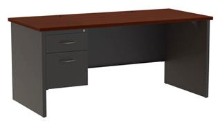 Steel & Metal Desks Hirsh Industries 30"x 66" Left Hand Single Pedestal Desk