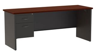 Steel & Metal Desks Hirsh Industries 24" x 72" Left Hand Single Pedestal Credenza