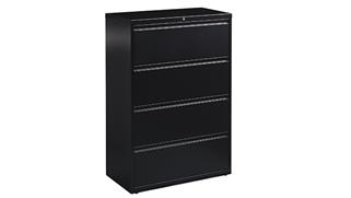 File Cabinets Lateral Hirsh Industries 36"W Four Drawer Lateral File