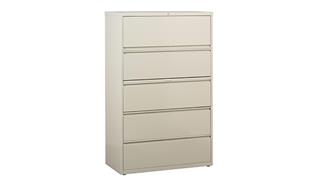 File Cabinets Lateral Hirsh Industries 36"W Five Drawer Lateral File