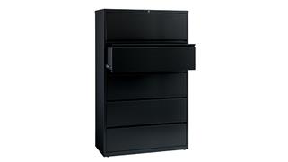 File Cabinets Lateral Hirsh Industries 42"W Five Drawer Lateral File