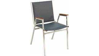 Stacking Chairs KFI Seating Vinyl Stack Chair with Arms and Chrome Frame