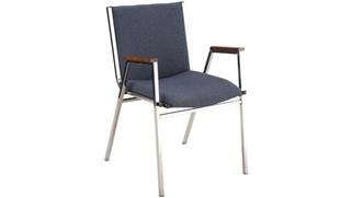 Stacking Chairs KFI Seating Fabric Stack Chair with Arms and Chrome Frame