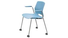 Stacking Chairs KFI Seating Stacking Arm Chair with Casters