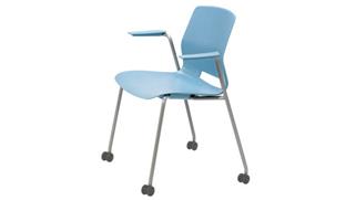 Stacking Chairs KFI Seating Stacking Arm Chair with Casters