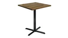 Cafeteria Tables KFI Seating 30" Square Vintage Wood Bistro Table