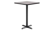 Pub & Bistro Tables KFI Seating 30in Square, Bar Height, Pedestal Table