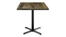 Cafeteria Tables KFI Seating 30" Square Vintage Wood Top Table