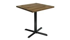 Cafeteria Tables KFI Seating 30" Square Vintage Wood Top Table