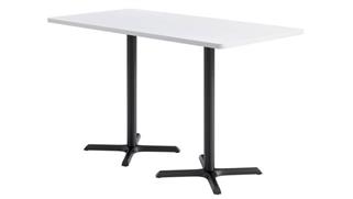 Pub & Bistro Tables KFI Seating 36in x 72in Rectangle, Bar Height, Pedestal Table