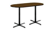 Conference Tables KFI Seating 42"H x 36" W x 72" D Racetrack Pedestal Table