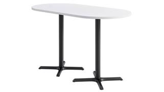 Pub & Bistro Tables KFI Seating 36in x 72in Racetrack, Bar Height, Pedestal Table
