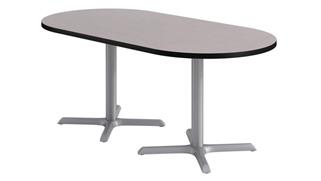 Pub & Bistro Tables KFI Seating 36in x 72in Racetrack Pedestal Table