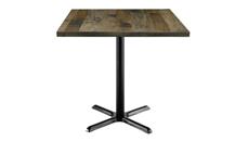 Cafeteria Tables KFI Seating 36in Square Vintage Wood Counter Table