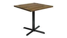 Cafeteria Tables KFI Seating 36" Square Vintage Wood Top Table