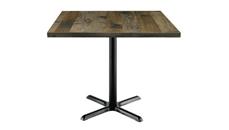 Cafeteria Tables KFI Seating 42" Square Vintage Wood Top Table
