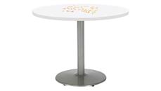 Activity Tables KFI Seating 42in Round Pedestal Table with Whiteboard Top & 29in H Round Base