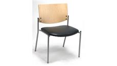 Side & Guest Chairs KFI Seating Side / Guest Chair, Armless with Wood Back, Big / Tall