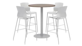 Dining Tables & Sets KFI Seating 36in Round Bistro Table with 4 Stools
