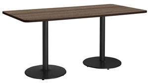 Cafeteria Tables KFI Seating 36"H x 30" W x 72" D Breakroom Table, Round Base